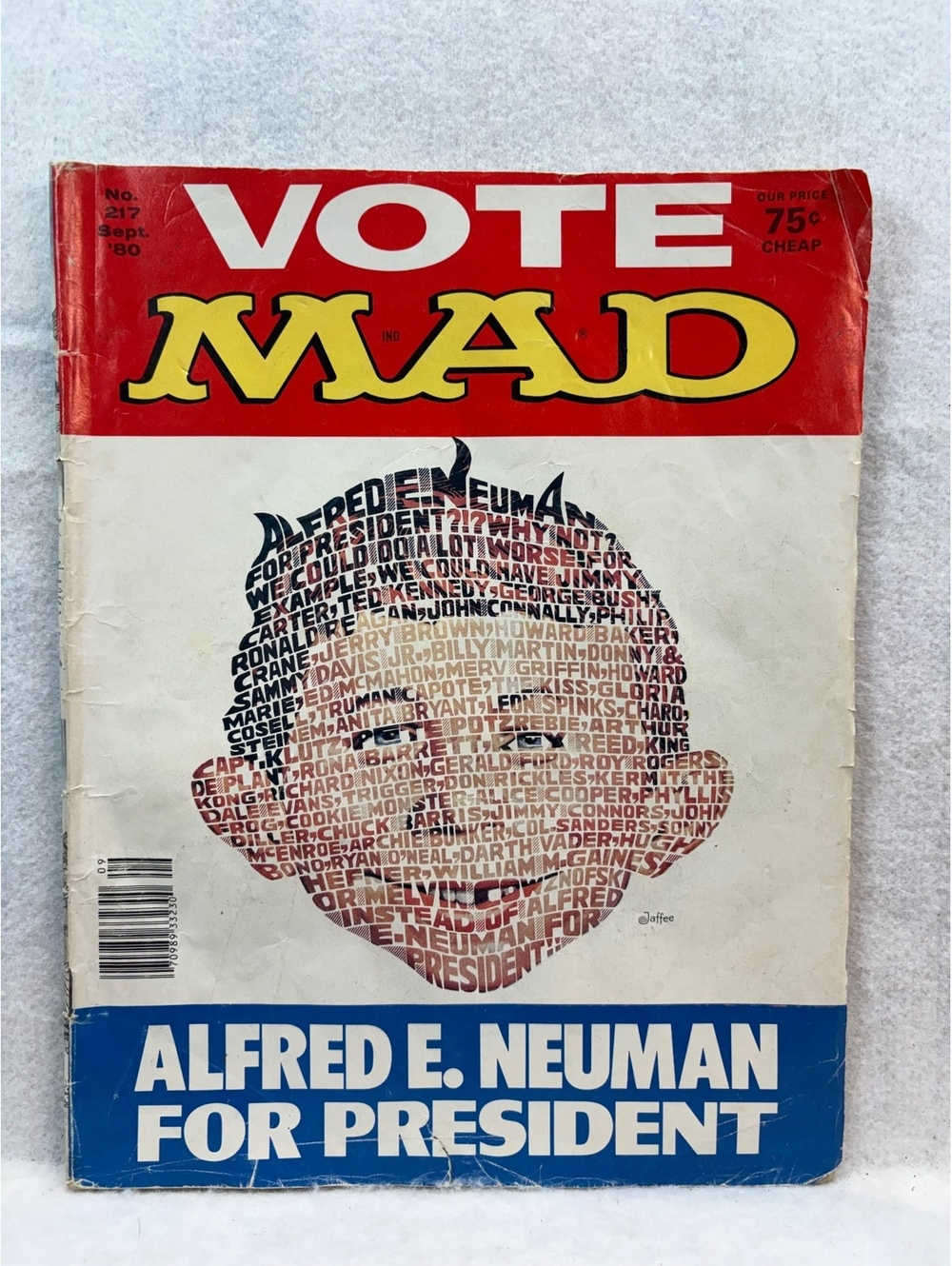 MAD Magazine #217 Sept 1980 Alfred E Neuman For President Vintage Humor